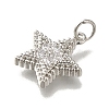 Rack Plating Brass Micro Pave Clear Cubic Zirconia Pendnat KK-H485-27P-2