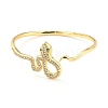 Bling Snake Cubic Zirconia Cuff Bangle BJEW-D448-13G-RS-2