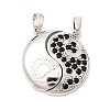 Valentine's Day Brass Micro Pave Cubic Zirconia Split Pendants LS-KK-H251-01B-P-1