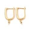 Rack Plating Brass Micro Pave Cubic Zirconia Hoop Earring Finding KK-C021-12G-1
