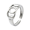 304 Stainless Steel Cuff Rings for Women RJEW-M019-47G-1