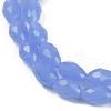 Electroplate Imitation Jade Glass Beads Strands EGLA-N013-J8mm-D06-3