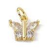 Brass Micro Pave Cubic Zirconia Charms ZIRC-F132-12G-1