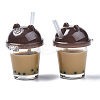 Imitation Bubble Tea Resin Pendants RESI-S401-01B-2