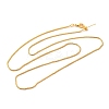 1.5mm Rack Plating Brass Box Chain Adjustable Slider Necklaces for Women Men MAK-L044-05G-1