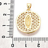 Brass Micro Pave Cubic Zirconia Pendants KK-N268-06G-3