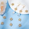 10Pcs Brass Micro Pave Clear Cubic Zirconia Connector Charms ZIRC-BBC0002-86C-4