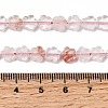 Natural Red Hematoid Quartz/Ferruginous Quartz Beads Strands G-B138-C19-01-5