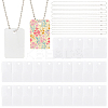 45Pcs Blank Double-sided Heat Transfer Aluminium Pendants DIY-SP0006-29C-1