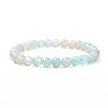 Natural Stone Round Beads Stretch Bracelet for Girl Women BJEW-JB06882-4