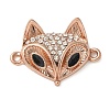 Alloy Crystal Rhinestone Fox Connector Links Charms FIND-M052-04KCG-NR-1