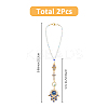 2Pcs Alloy Enamel Pendant Decorations HJEW-FH00008-2