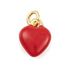 Rack Plating Brass Enamel Pendants KK-P269-10G-01-1