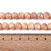 Ombre Effect Dyed Electroplate Opaque Glass Beads Strands LS-EGLA-Q130-01A-18-5