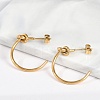 PVD Vacuum Plating 304 Stainless Steel knot Stud Earrings for Women EJEW-R002-02G-3