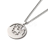304 Stainless Steel Double Layer Pendant Necklaces NJEW-D047-02P-2