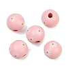 Printed Wood European Beads WOOD-G029-07A-1