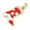Christmas Brass Enamel Pendants LS-KK-K413-03G-2