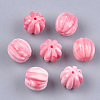 Synthetic Coral Corrugated Beads CORA-S027-32B-1