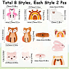 16Pcs 8 Styles Food Grade Silicone Focal Beads SIL-SC0002-45-2