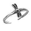 Dragonfly Brass Cuff Toe Rings for Women FS-WG18ABF-01-4