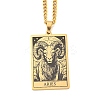 304 Stainless Steel Tarot Pendant Necklaces NJEW-A026-01G-01-1