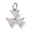 Rack Plating Brass Micro Pave Cubic Zirconia Charms KK-I720-39P-1