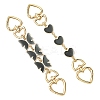 2Pcs 2 Styles Alloy Enamel Heart Butterfly Link Chain Bag Extender Chains FIND-YW0008-10B-1