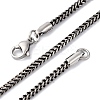 2MM 304 Stainless Steel Wheat Chain Necklaces NJEW-Q013-15B-2