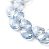 Electroplate Triangle Glass Beads Strands EGLA-A036-11A-PL03-3