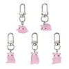 5Pcs Luminous Translucent Resin Pig Pendant Decorations HJEW-JM03747-2