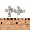 Brass Micro Pave Clear Cubic Zirconia Charms KK-Z112-33P-3