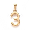 304 Stainless Steel Pendants STAS-L210-05G-G-1