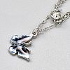 Iron and Alloy Enamel Butterfly Anklets for Women AJEW-WH0455-109P-02-2