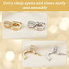 6Pcs 2 Colors Brass Micro Pave Clear Cubic Zirconia Twister Clasps KK-OC0001-47-4