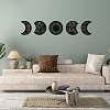 Wood Moon Phase Pendant Decoration HJEW-WH20013-004-5