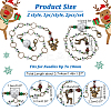 Alloy Christmas Reindeer Pendant Knitting Row Counter Chains HJEW-AB00089-01-2
