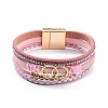 PU Leather Braided Multi-strand Bracelet LS-BJEW-I299-02C-KCG-3