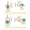 32Pcs 16 Style Brass Micro Pave Cubic Zirconia Pendants KK-PH0001-80-4