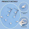 10Pcs Sterling Silver 3D Peach Heart Charms with Jump Rings STER-PH0002-94-4
