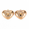 Brass Micro Pave Clear Cubic Zirconia Pendants KK-S360-144D-NF-1