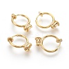 Eco-Friendly Brass Clip-on Hoop Earrings X-KK-L168-04G-1