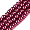 Baking Paint Pearlized Glass Pearl Round Bead Strands HY-Q003-10mm-14-1