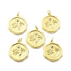 Rack Plating Brass Micro Pave Cubic Zirconia Pendants KK-D359-34G-1
