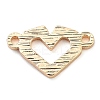 Brass Laser Cut Heart Connector Charms KK-U028-06G-1