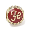 Real 18K Gold Plated Brass Micro Pave Cubic Zirconia Barrel European Beads KK-K368-19G-03-1
