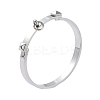 Tarnish Resistant Ring with Square 304 Stainless Steel Bangles BJEW-G700-04P-1