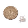 Natural Cultured Freshwater Pearl Connector Charms PALLOY-JF03090-01-5