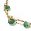 Summer Beach Nuggets Natural Agate(Dyed & Heated) Multi-Strand Anklets BJEW-P326-07D-G-2