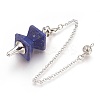 Natural Lapis Lazuli Dowsing Pendulums KK-F756-09E-1